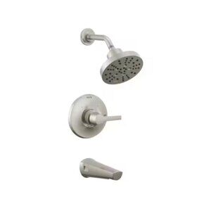 Delta Lumicoat Stainless Steel Tub Shower Trim Set With H2Okinetic Spray Touch